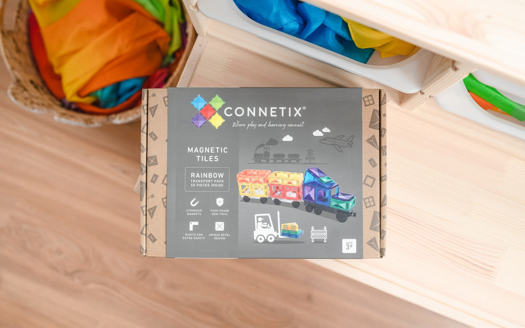 Rainbow Transport Pack - Connetix - 50pc - Brain Spice