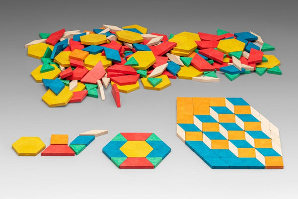 Blocs logiques, 60 pièces en bois recyclé RE-Wood Blocs logiques, 60 pièces en bois recyclé RE-Wood