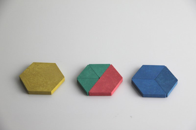 Pattern Blocks - RE-Wood - 250 pcs - Brain Spice