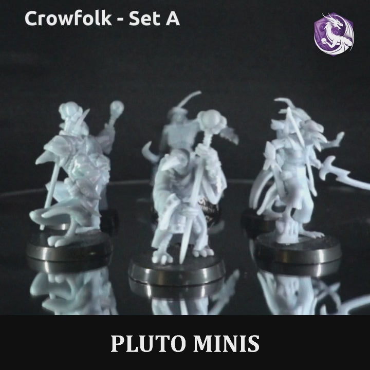 Crowfolk Set A - 6 Figurines - Brain Spice