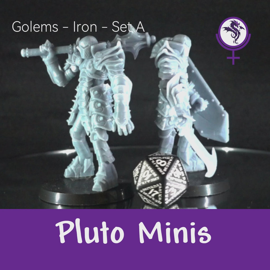 Iron Golems Set A - 2 Figurines - Brain Spice