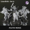 Lizardfolk Set A - 6 Figurines - Brain Spice