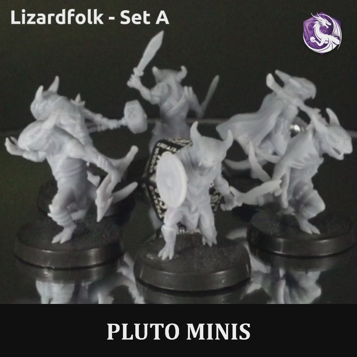 Lizardfolk Set A - 6 Figurines - Brain Spice