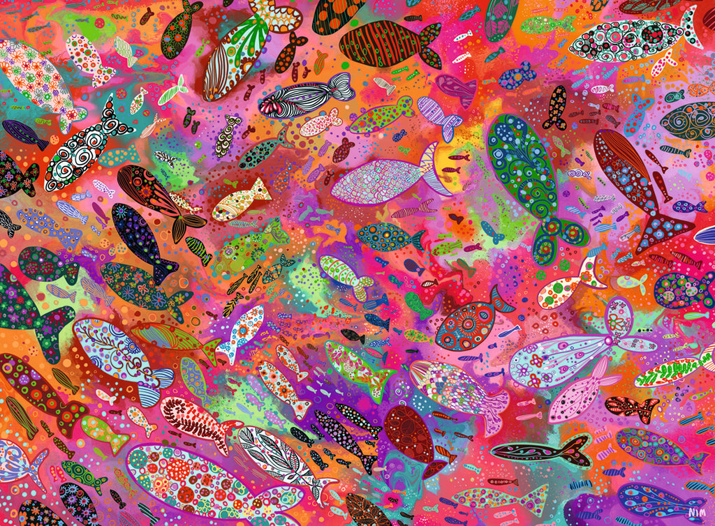 Fish in Fuchsia - Jigsaw 500pc - Brain Spice