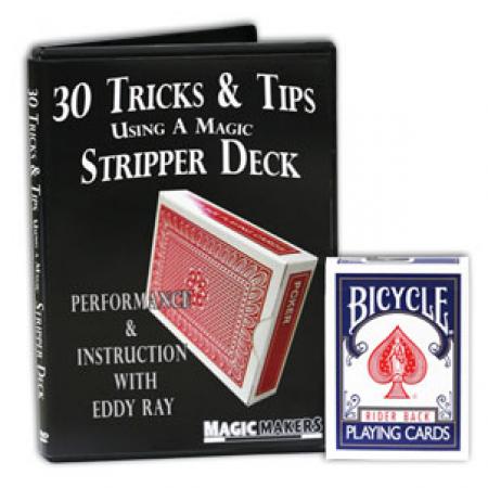 Stripper Bicycle Deck with Tips and Tricks DVD Red