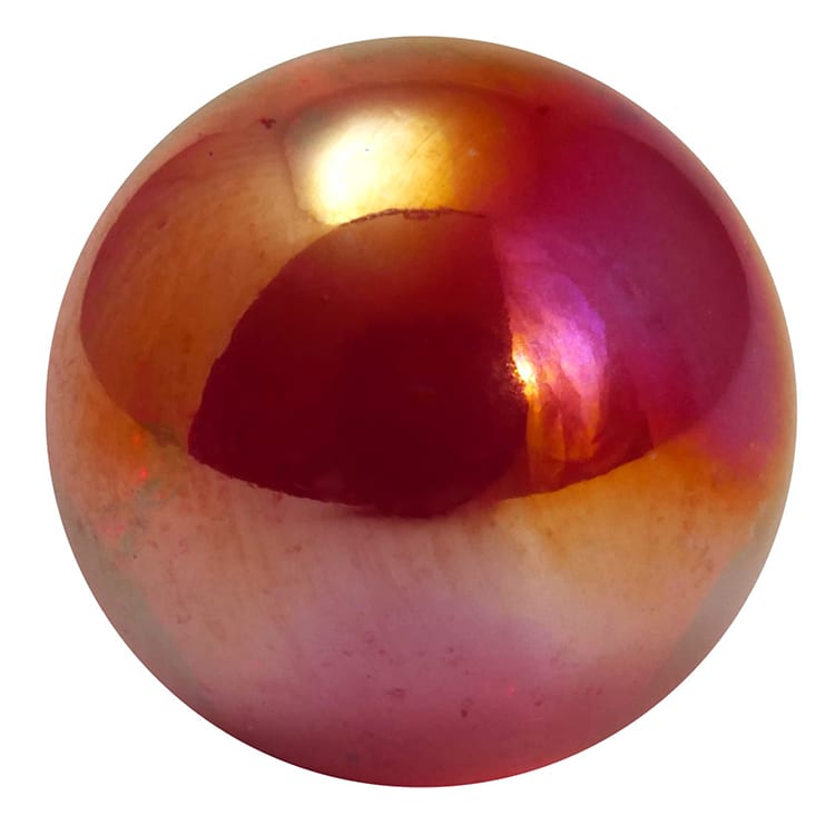 14mm Small Lustered Ruby Marble - Brain Spice