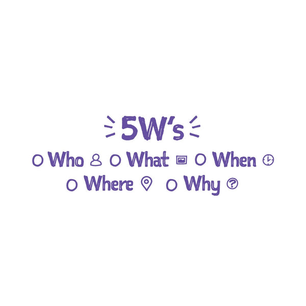 5Ws - Checklist Stamp - Brain Spice