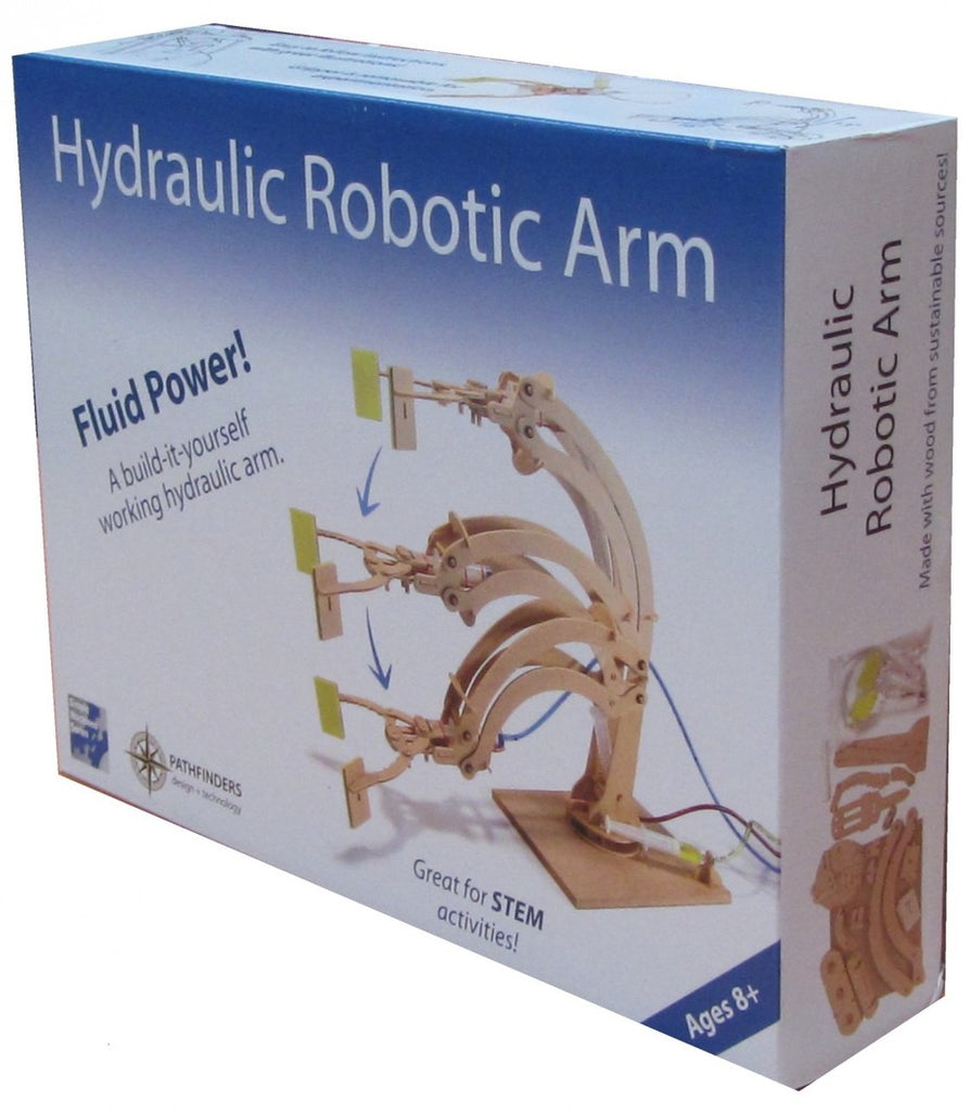 Hydraulic Robotic Arm Wooden Kit - Brain Spice