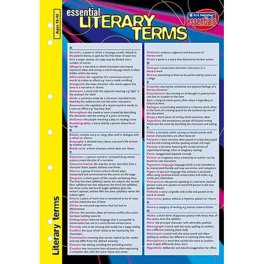 English Literacy Terms - RIC Essentials - Brain Spice