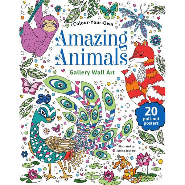 Colour Your Own Amazing Animals - Gallery Wall Art - Brain Spice