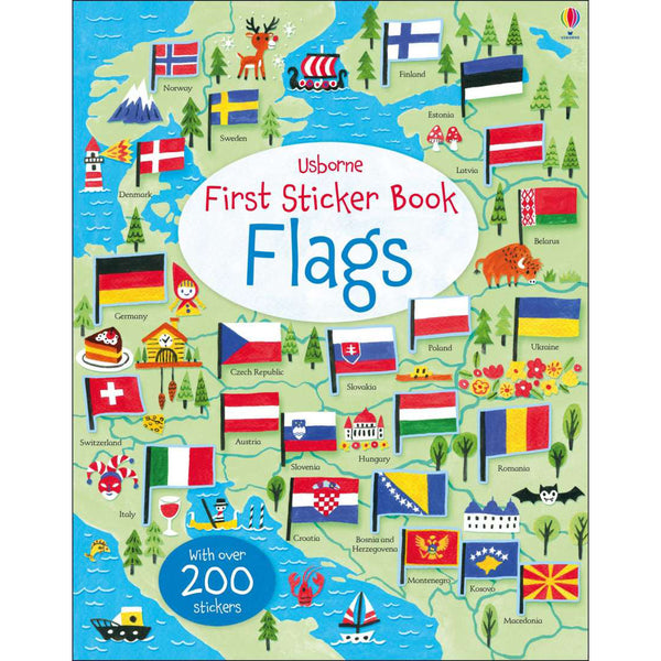 First Sticker Book - Flags - Brain Spice