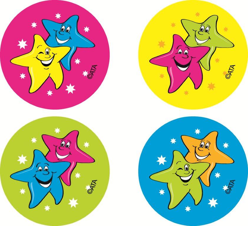 Stars - Fluoro Stickers - Brain Spice