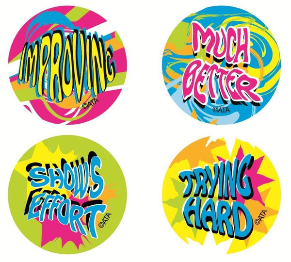Encouragement - Fluoro Stickers - Brain Spice
