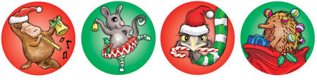 Aussie Christmas - Foil Stickers - Brain Spice