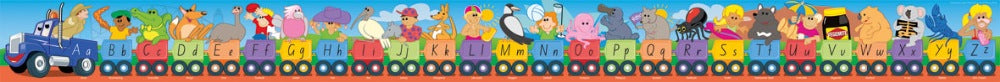 NSW Foundation Aussie Alphabet Road Train - Large Self Adhesive Repositional Border - Brain Spice