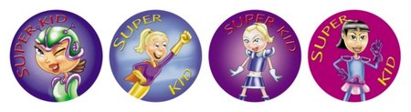 Super Kid Girl - Merit Stickers - Brain Spice