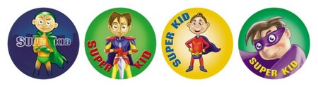 Super Kid Boy - Merit Stickers - Brain Spice