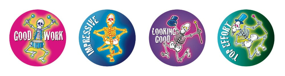 Skeleton - Merit Stickers - Brain Spice