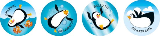 Playful Penguins - Merit Stickers - Brain Spice