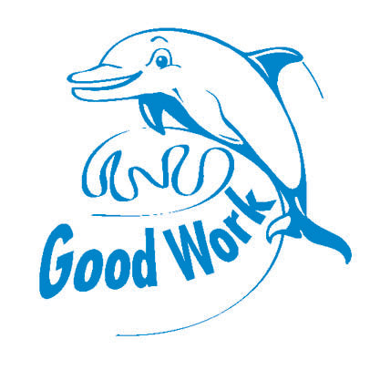 Good Work Dolphin - Merit Stamp - Brain Spice