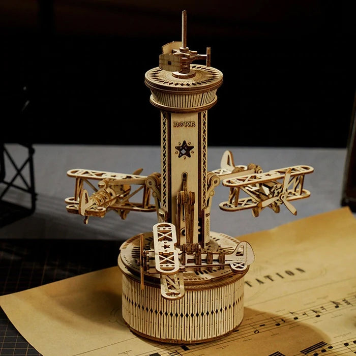 Airplane Control Tower Music Box - Brain Spice