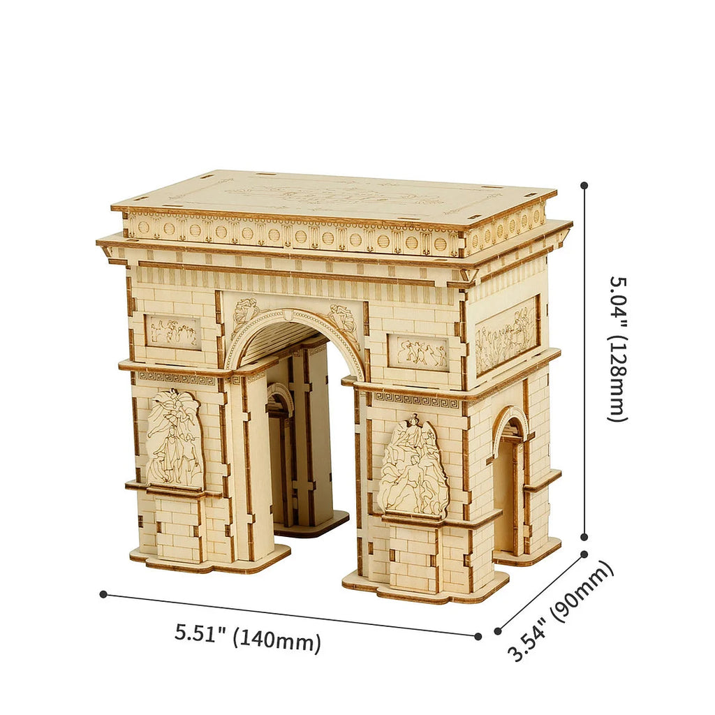 Arc De Triomphe - 3D Wooden Model - Brain Spice