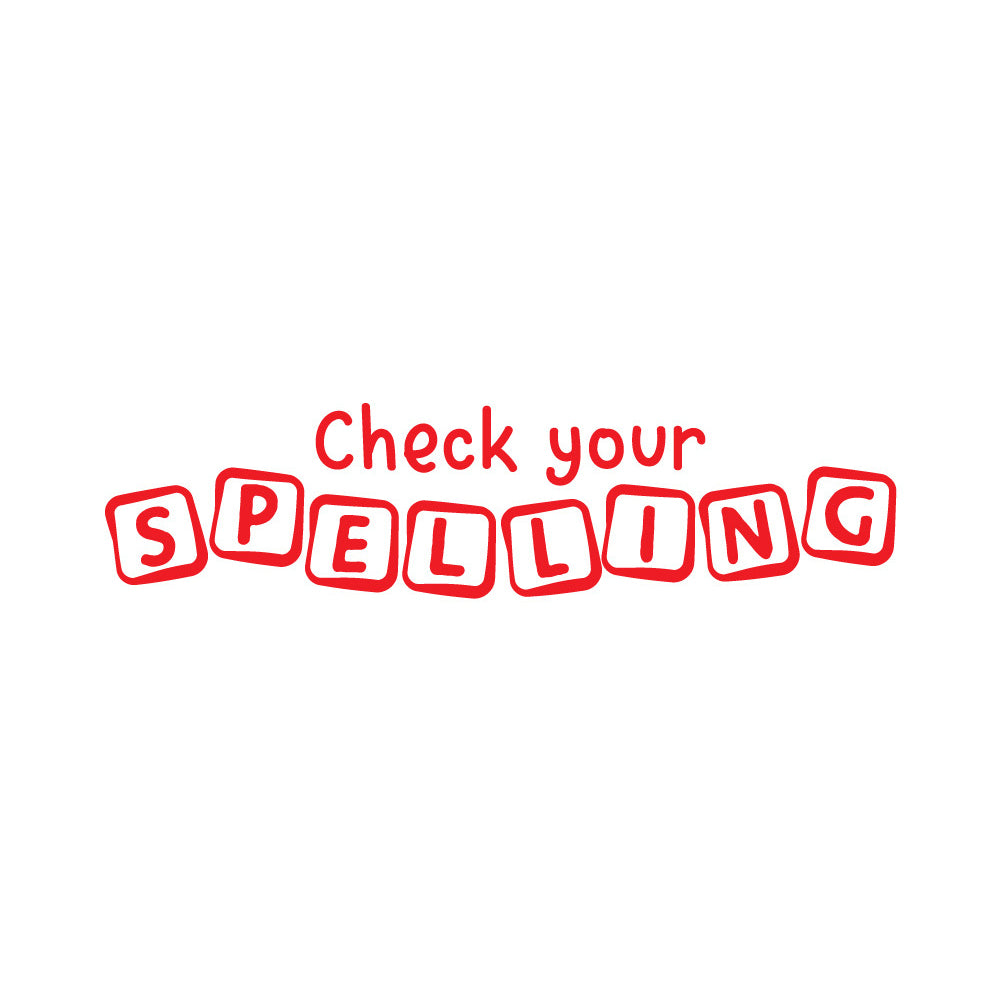 Check Your Spelling - Teachers Stamp - Brain Spice