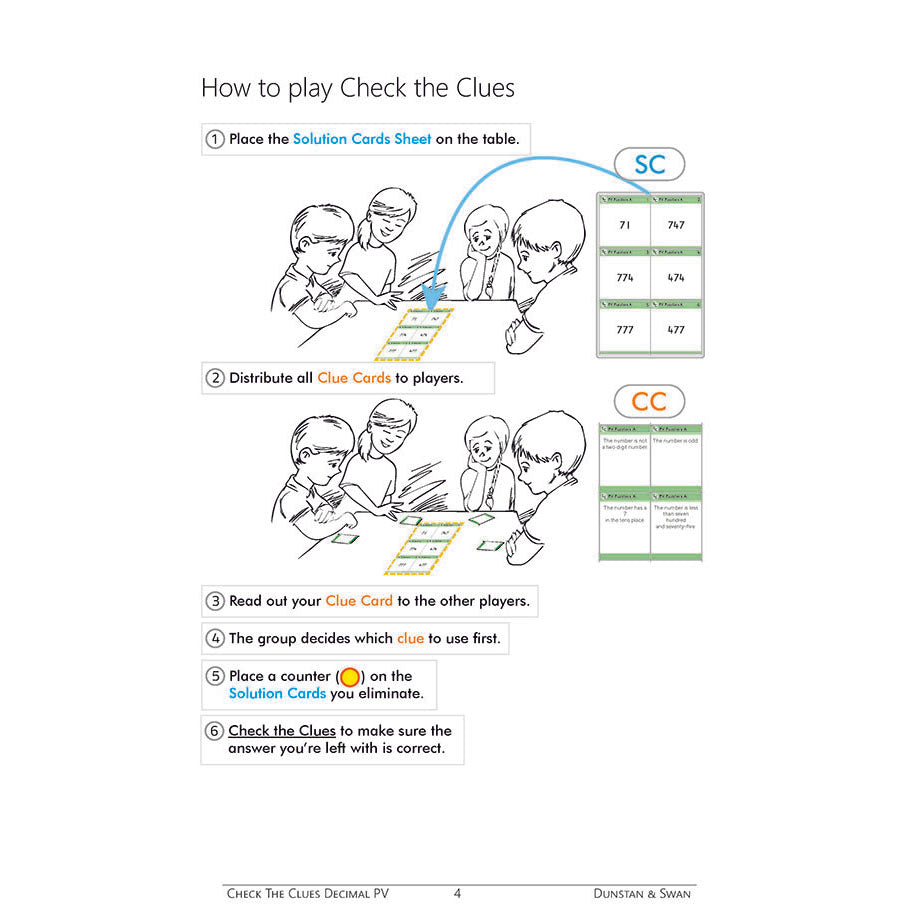 Check the Clues - Place Value - Decimal Numbers - Brain Spice