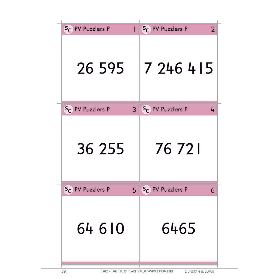 Check the Clues - Place Value - Whole Numbers - Brain Spice