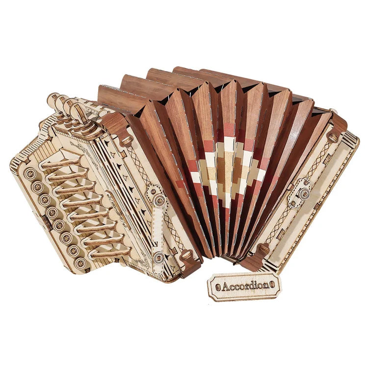 Accordion - 3D Wooden Model - Brain Spice