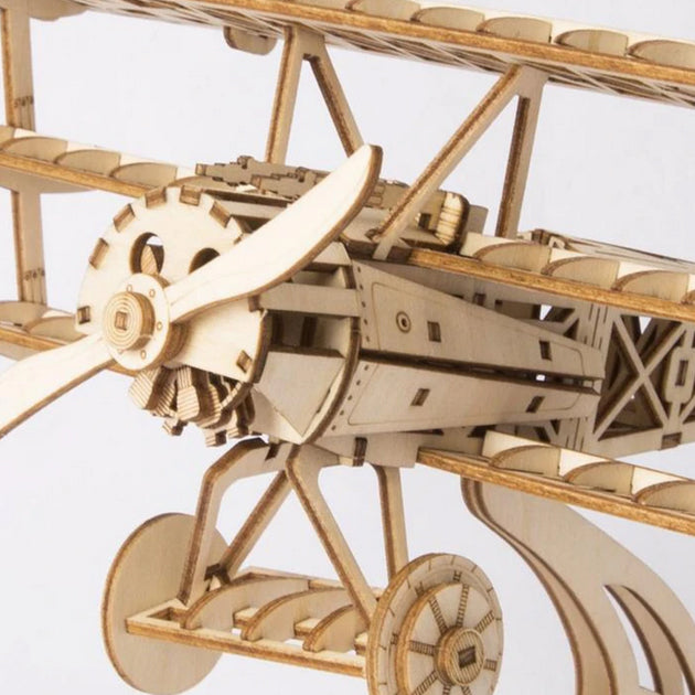 Airplane - 3D Wooden Model - Brain Spice