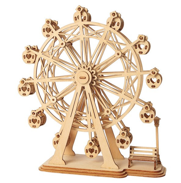 Ferris Wheel - 3D Wooden Model - Brain Spice