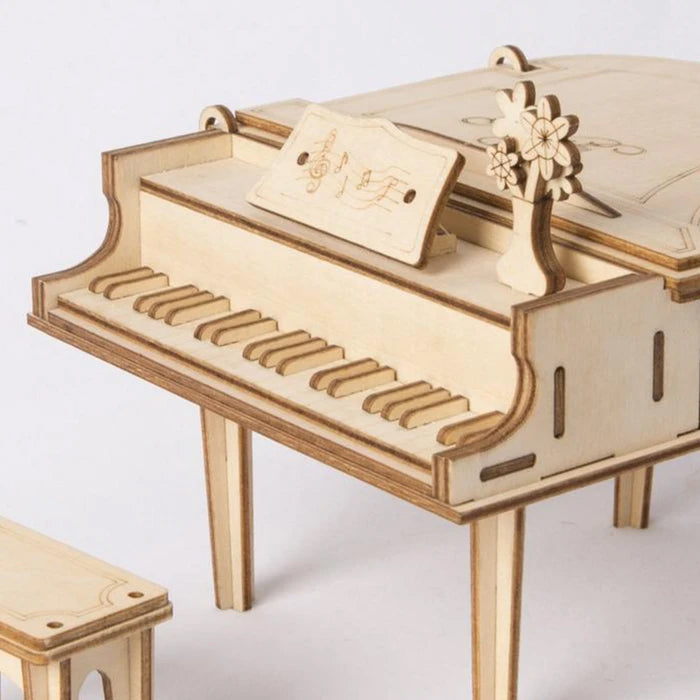 Grand Piano - 3D Wooden Model - Brain Spice