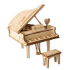 Grand Piano - 3D Wooden Model - Brain Spice