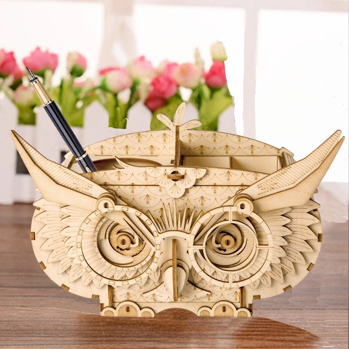 Owl Storage Box - 3D Wooden Model - Brain Spice