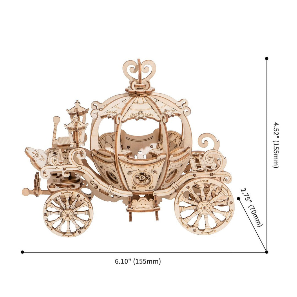 Pumpkin Cart - 3D Wooden Model - Brain Spice