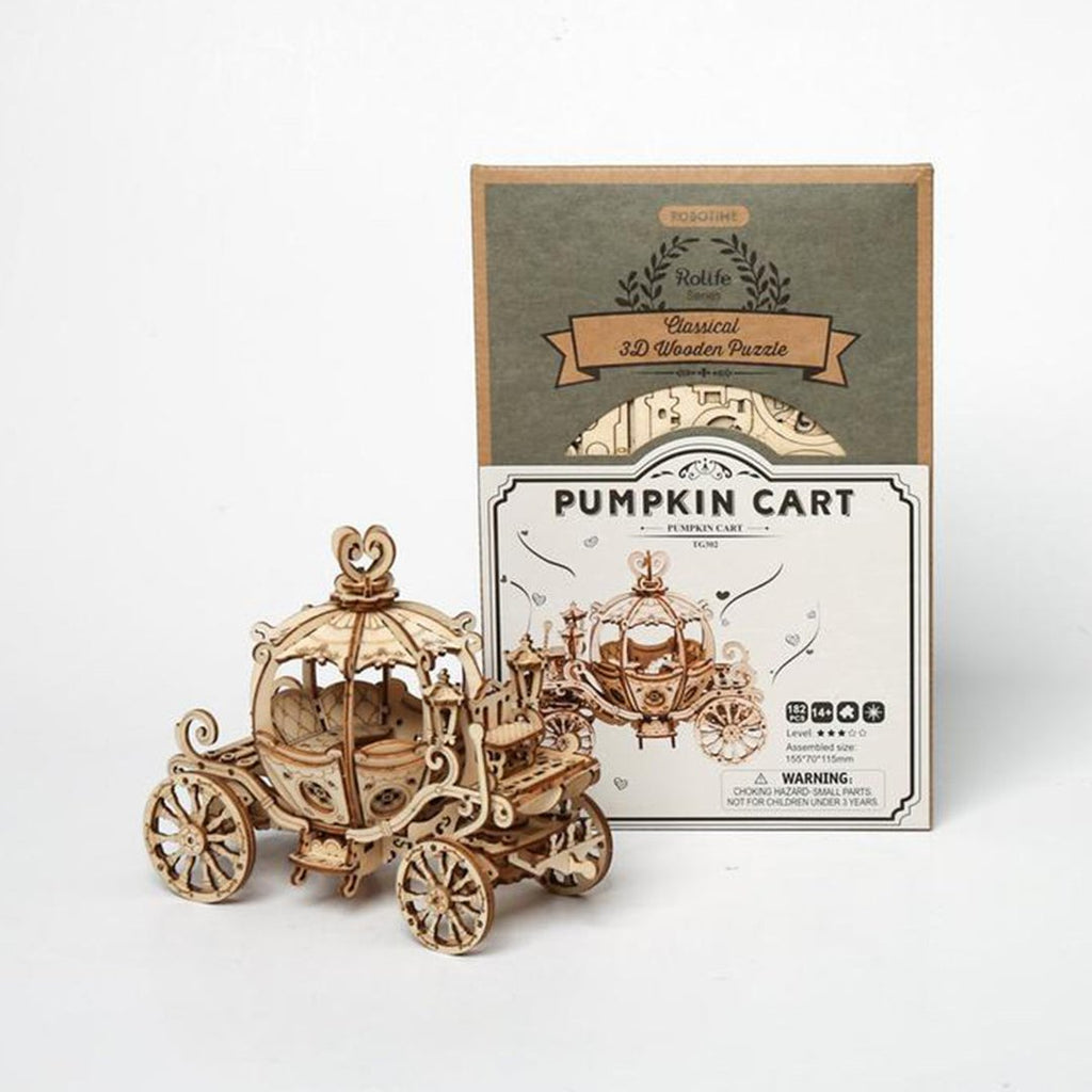 Pumpkin Cart - 3D Wooden Model - Brain Spice