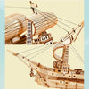 Sailing Ship - 3D Wooden Model - Brain Spice