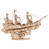 Sailing Ship - 3D Wooden Model - Brain Spice