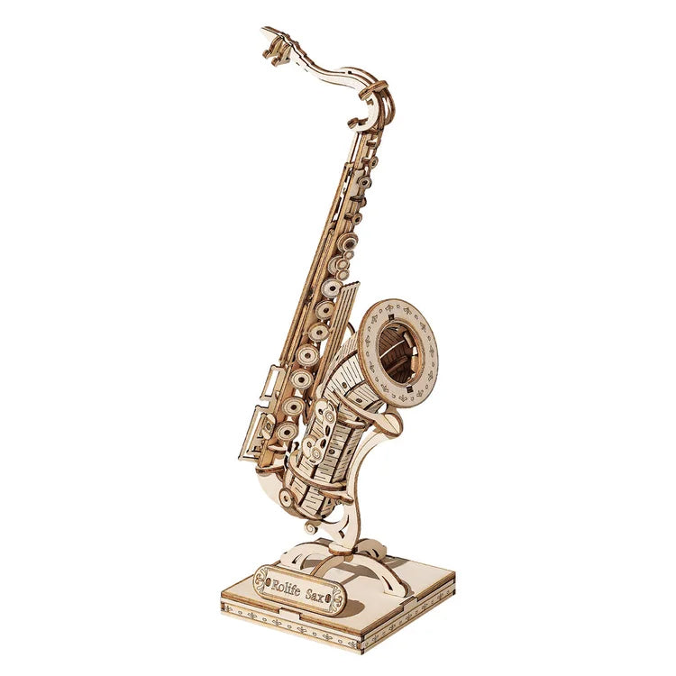 Saxophone - 3D Wooden Model - Brain Spice