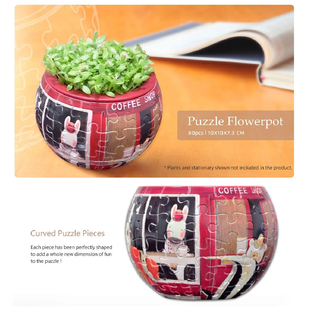 Colourful Poppies Flowerpot Puzzle - Brain Spice