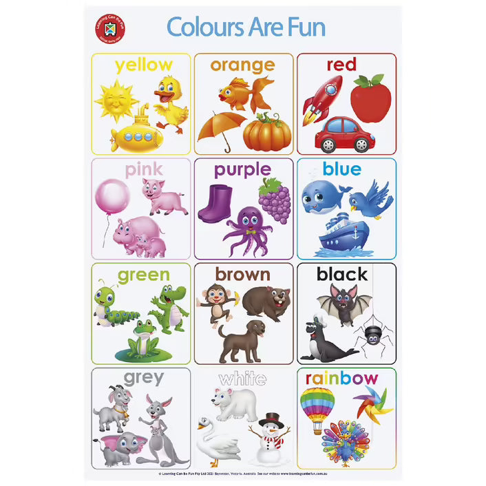 Colours Are Fun Wall Chart - Brain Spice