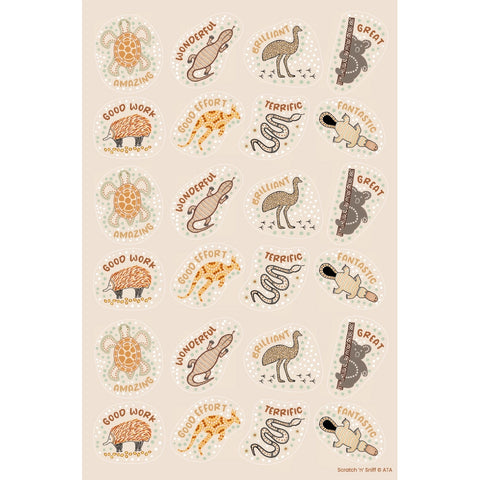 Country Connections - Eucalyptus Scented Merit Stickers (Pack of 72) - Brain Spice