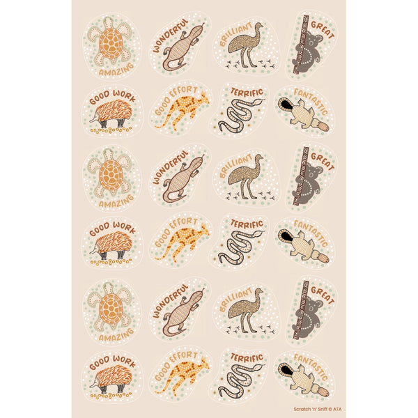 Country Connections - Eucalyptus Scented Merit Stickers (Pack of 72) - Brain Spice