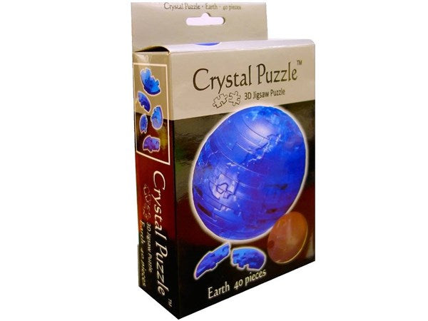 Crystal Earth Puzzle - 3D Puzzle - 40pc - Brain Spice