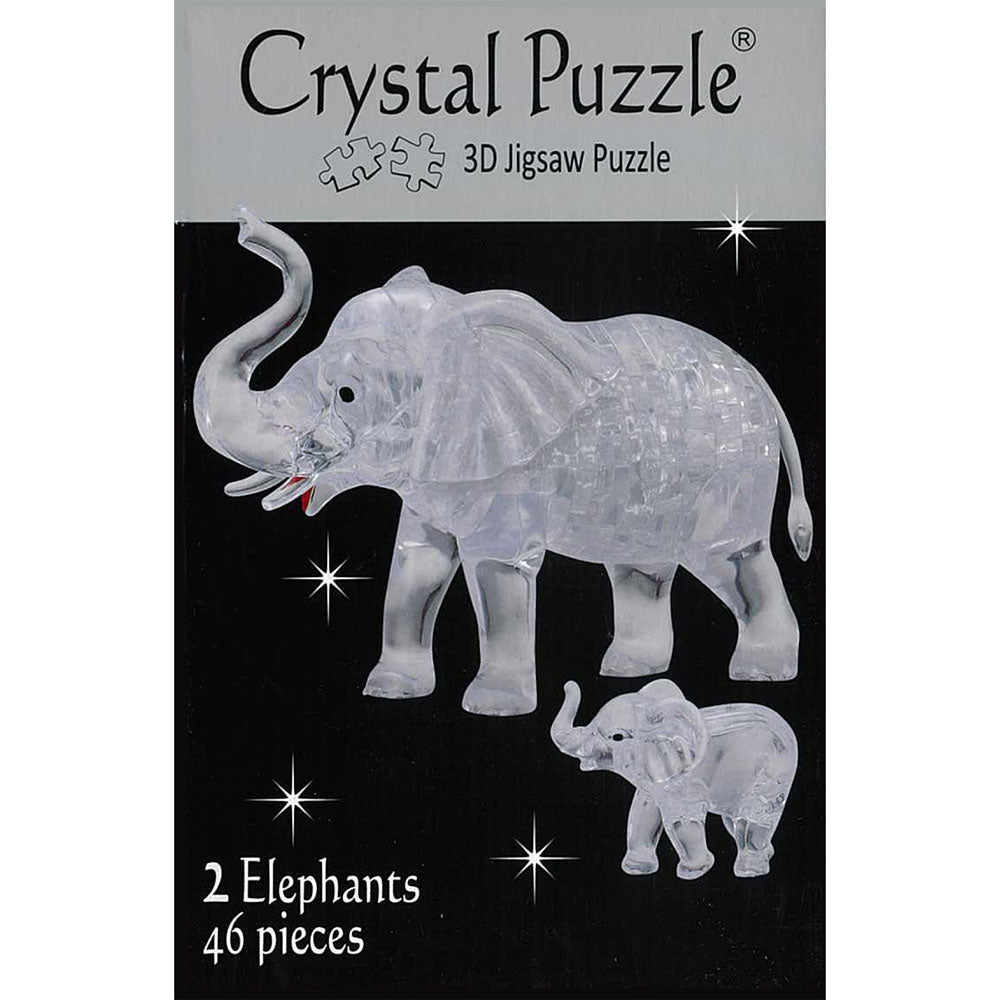 Crystal Elephants - 3D Puzzle - Brain Spice