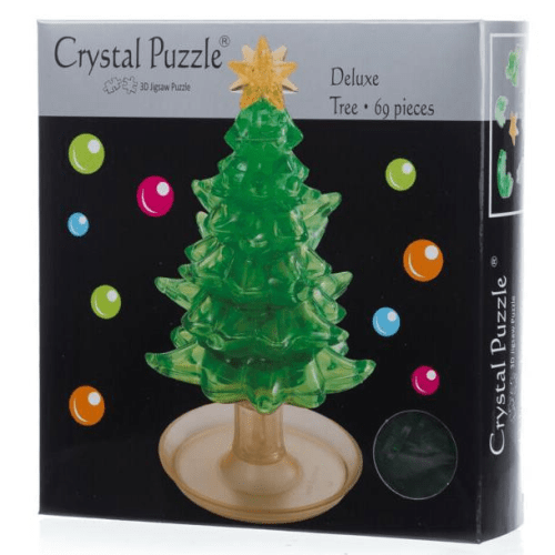 Crystal Green Christmas Tree - 3D Puzzle - Brain Spice