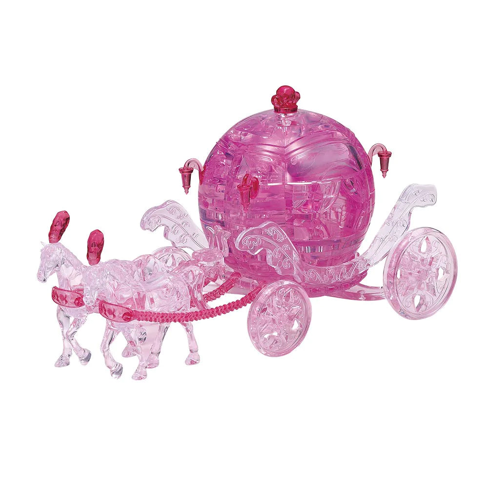 Crystal Puzzle Royal Carriage - Pink - 3D Puzzle - Brain Spice