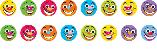 Smile Dots - Dynamic Dots and Stars Stickers - Brain Spice