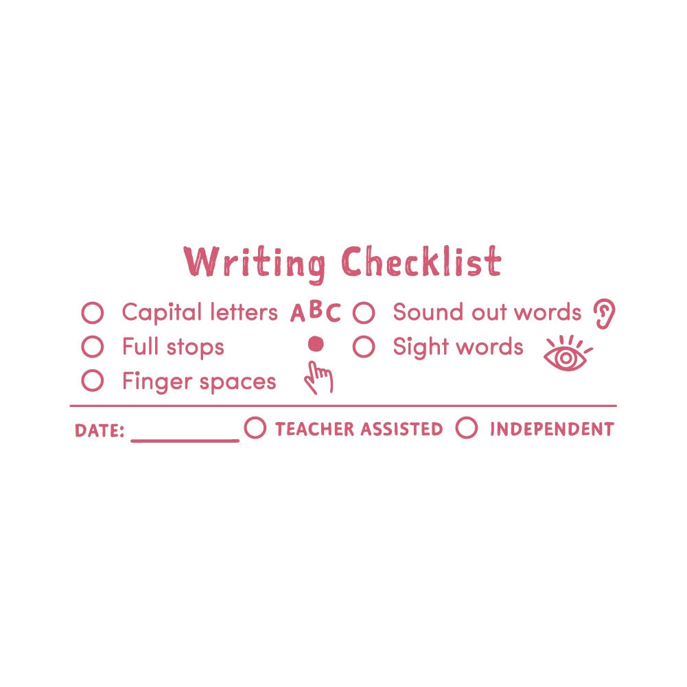 Early Years Writing - Checklist Stamp - Brain Spice